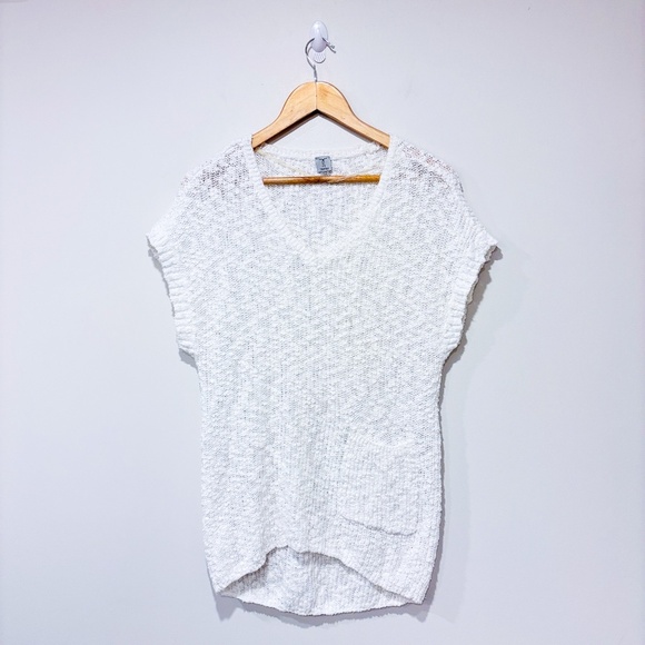 Tristan Tops - TRISTAN White knit top